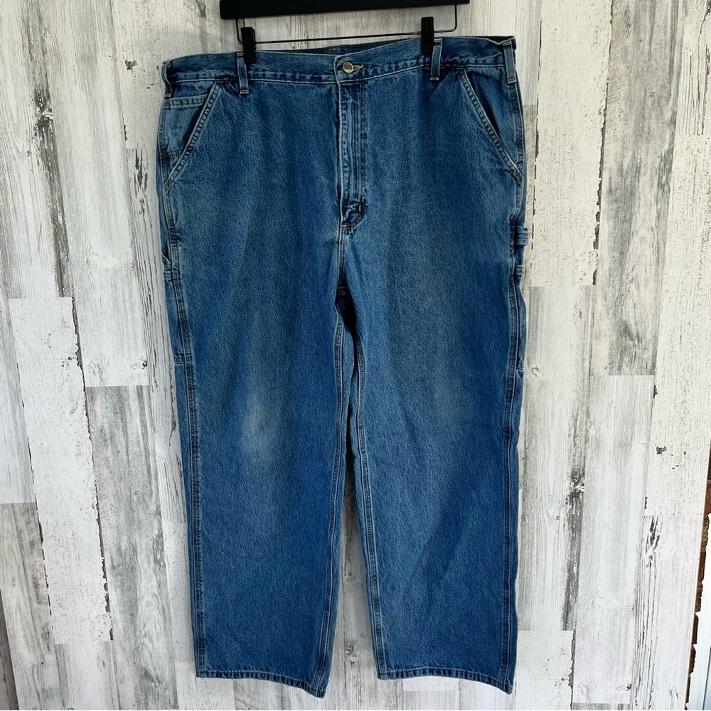 Carhartt Men’s B13 Loose Fit Straight Utility Blue Denim Jeans Size 42X30